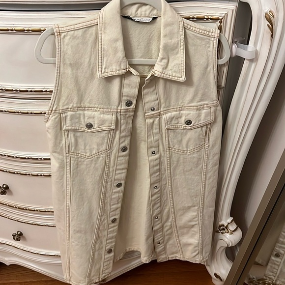 ZARA Denim Dress vest - Picture 3 of 3